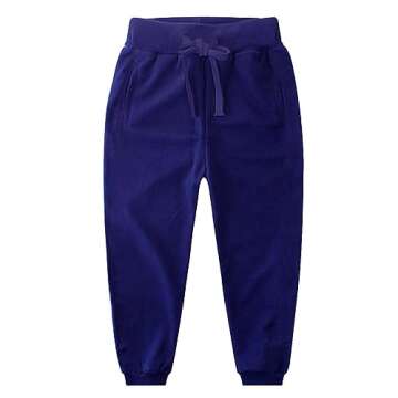 KISBINI Kids Cotton Sweatpants for Boys - Sapphire Blue