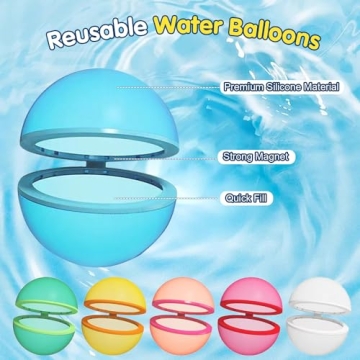 Reusable Water Balloons - 24 PCS Summer Fun Toys