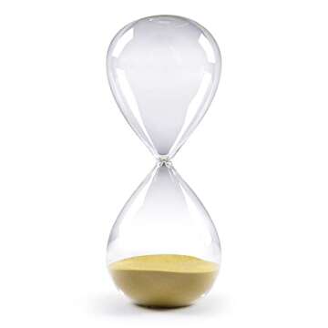 SWISSELITE Hourglass Sand Timers, Hourglass Sand Clock Inspired Glass for Home, Desk, Office Decor (...