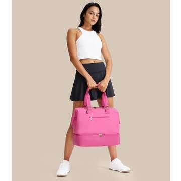 Uselike Weekender Bags for Women Personal Item Travel Duffel Bag with Shoes Compartment Carry On Ove...