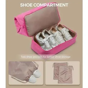 Stylish Uselike Weekender Bag with Shoe Compartment