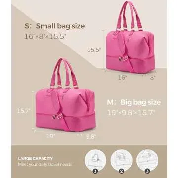 Stylish Uselike Weekender Bag with Shoe Compartment