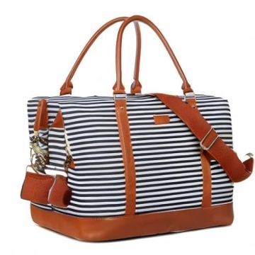 BAOSHA HB-28 Women's Canvas Weekender Travel Bag Blue