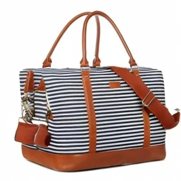 BAOSHA HB-28 Women's Canvas Weekender Travel Bag Blue