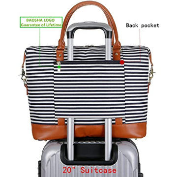 BAOSHA HB-28 Women's Canvas Weekender Travel Bag Blue