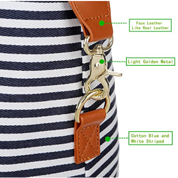 BAOSHA HB-28 Women's Canvas Weekender Travel Bag Blue