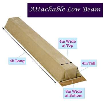 Z Athletic Gymnastics Attachable Training Low Beam (Tan)