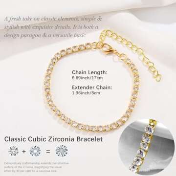 EllieHouse 18K Gold Plated Thick Link Bracelet for Personalized Fashion Women Adjustable Watch Band Chain Wristband Pearl Bracelets Stretch Bracele Gold Bracelets for Women Jewelry Gift, One Size,