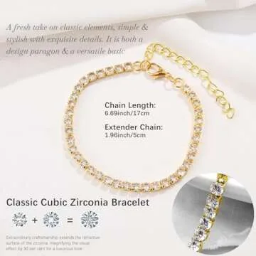 EllieHouse 18K Gold Plated Bracelet Set for Women