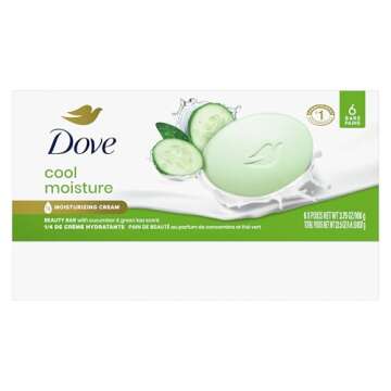 Dove go fresh Beauty Bar, Cucumber and Green Tea 4 Ounce, 6 Bar