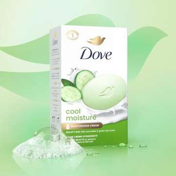 Dove go fresh Beauty Bar, Cucumber and Green Tea 4 Ounce, 6 Bar