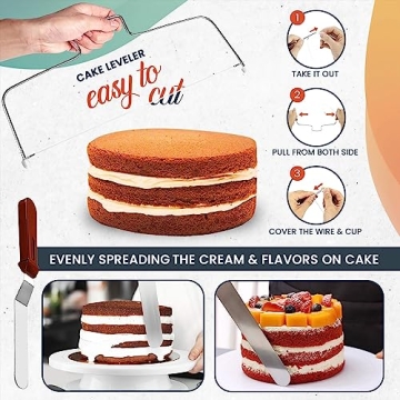 RFAQK 150PC Cake Pan Set for Easy Baking and Decorating