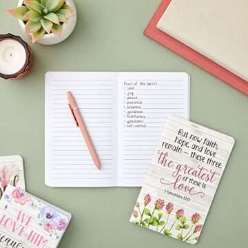 Juvale 6 Pack Prayer Journals for Women - 5x8 Christian Notebooks Bulk with Inspirational Bible Vers...