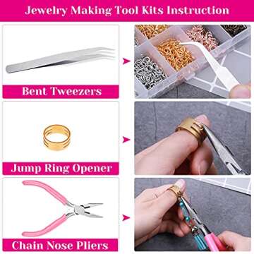 Audab Earring Making Kit 1400pcs for Creative Jewelry Crafting
