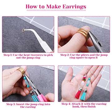 Audab Earring Making Kit 1400pcs for Creative Jewelry Crafting