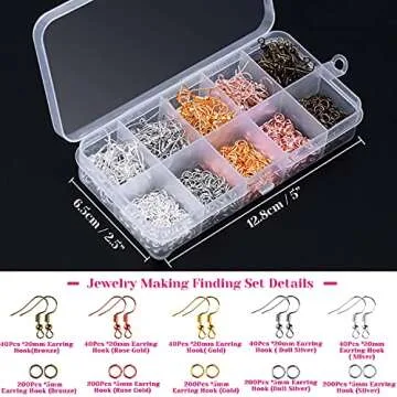 Audab Earring Making Kit 1400pcs for Creative Jewelry Crafting