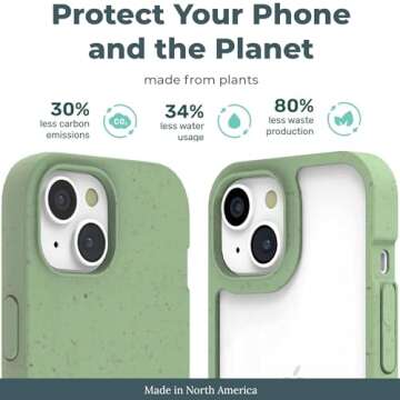 Pela - Phone Case for iPhone 15 - Protective Cell Phone Cover - Eco Friendly Cover Compatible with i...