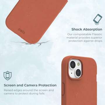 Pela - Phone Case for iPhone 15 - Protective Cell Phone Cover - Eco Friendly Cover Compatible with iPhone 15 Pro Model - Electric Blue