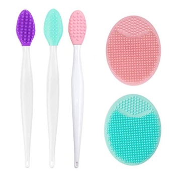 3PCS Silicone Lip & Face Brushes for Exfoliation & Deep Cleansing