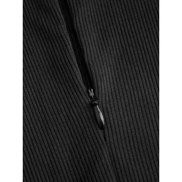 CIDER Jumpsuits for Women Sleeveless Wide Leg Overalls Dressy Crewneck One Piece Jumpsuits with Pockets Summer Fall: Black, S