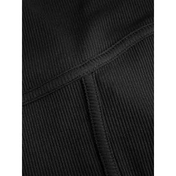 CIDER Jumpsuits for Women Sleeveless Wide Leg Overalls Dressy Crewneck One Piece Jumpsuits with Pockets Summer Fall: Black, S