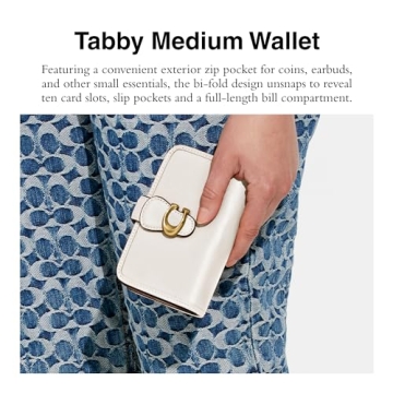 Coach Leather Tabby Wallet Elegant Spacious Design