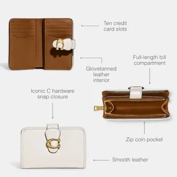 Coach Leather Tabby Wallet Elegant Spacious Design
