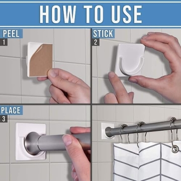 Secure Your Shower with Adhesive Rod Holders Now