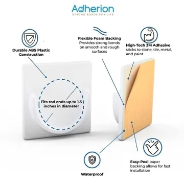 Secure Your Shower with Adhesive Rod Holders Now