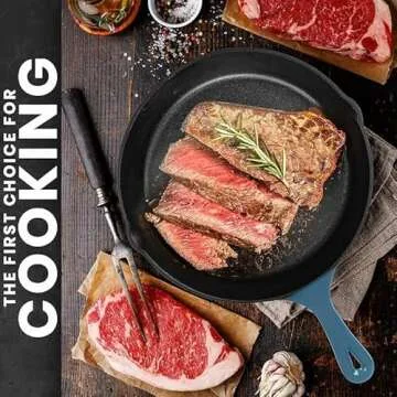 Utopia Kitchen 3-Piece Pre-Seasoned Cast Iron Skillet Set