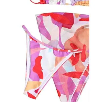 Vibrant SOLY HUX 3 Piece Tie Dye Bikini Set for Women