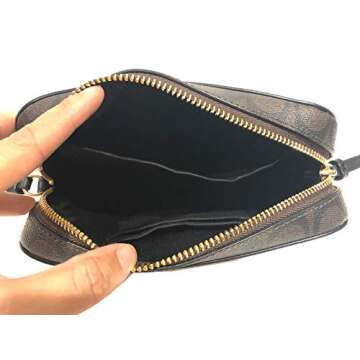 Coach Signature Mini Camera Bag (IM/Brown/Black)