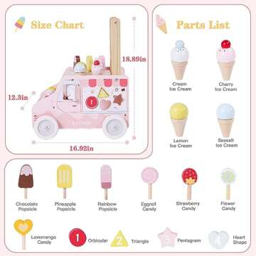 labebe Wooden Baby Walker, Push Activity Walker for Babies, Adjustable Speed Learning Walking Toys, Wood Toddler Push and Pull Walker Birthday Gift for Girls 1-3Y