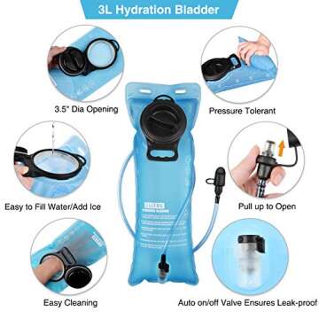 NOOLA Hydration Backpack with 3L TPU Water Bladder, Tactical Molle Water Backpack for Men Women, Hyd...