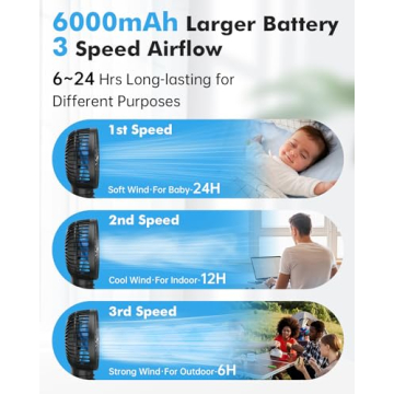 FRIZCOL Portable Fan for Baby - Rechargeable & Versatile