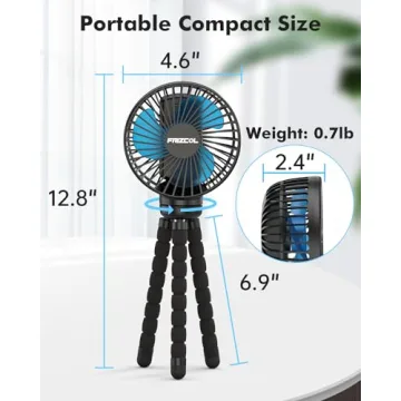 FRIZCOL Portable Fan for Baby - Rechargeable & Versatile