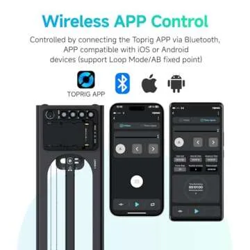 Accsoon Toprig 16inch/40cm Motorized Camera Slider, Button/APP Control Dolly Rail Slider, Speed Adjust/Time-Lapse/120° Panoramic Shooting/Loop Mode, Compatible with DSLR Camera, Gopro, Camcorder (S40)