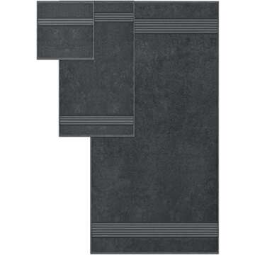 Utopia Towels 8-Piece Premium Towel Set, 2 Bath Towels, 2 Hand Towels, and 4 Wash Cloths, 100% Ring ...