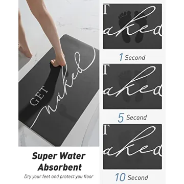 tchdio Super Absorbent Non Slip Bath Mat for Bathroom
