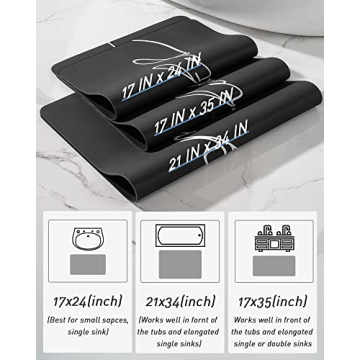 tchdio Super Absorbent Non Slip Bath Mat for Bathroom