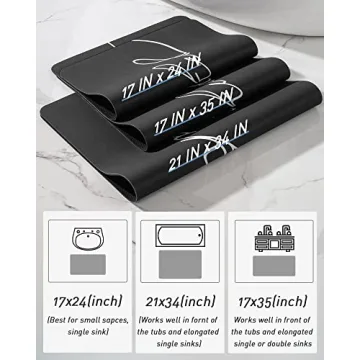 tchdio Super Absorbent Non Slip Bath Mat for Bathroom