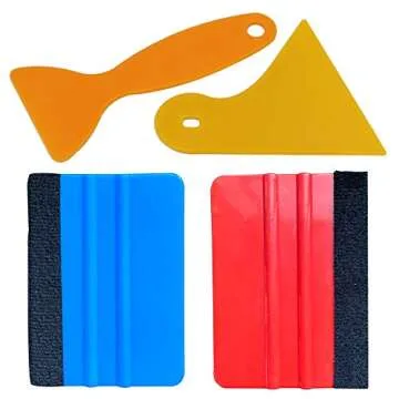 UTSAUTO Felt Edge Squeegee Car Wrapping Tool Kits – 4PCS for Easy Installation