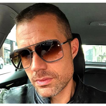 FEISEDY Vintage Sunglasses UV400 Protection Stylish Metal Frame