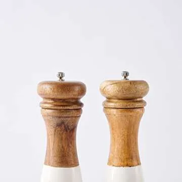 Mud Pie Farmhouse Salt and Pepper Set for Stylish Tables