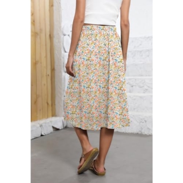 Witsmile Retro Summer Skirt for Women with Pockets