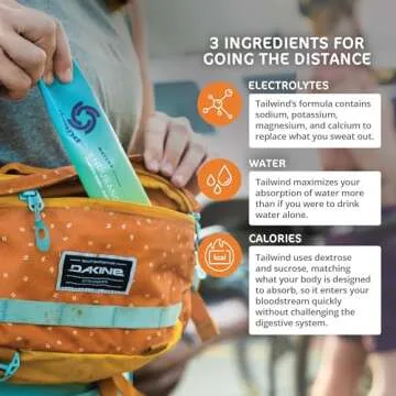 Tailwind Grab-and-Go Endurance Fuel Single Serve Assorted Flavors (Pack of 8) - Hydration Drink Mix with Electrolytes, Carbohydrates - Non-GMO, Gluten-Free, Vegan, No Soy or Dairy