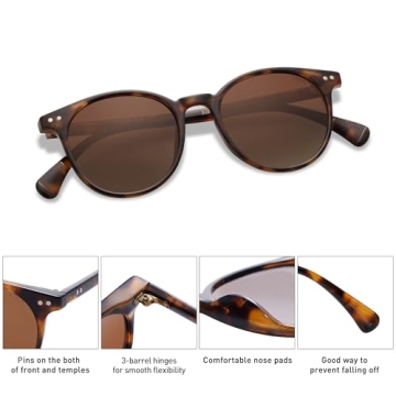 SOJOS Polarized Sunglasses for Men Women Vintage Style
