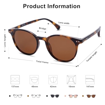 SOJOS Polarized Sunglasses for Men Women Vintage Style