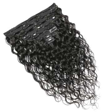 Doren Deep Curly Clip In Human Hair Extensions for Women 8Pcs 20Clips 120g Brazilian Remy Wavy Curly Hair Natural Color 24 Inches