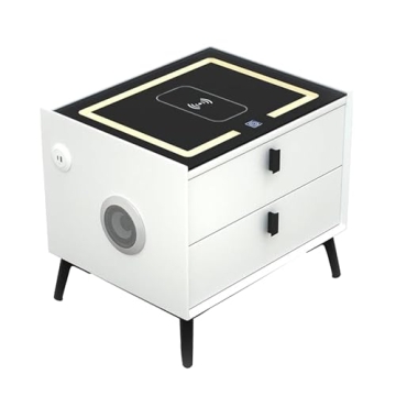 Smart Nightstands with Wireless Charging Station, USB Port, Nightstand with 3 Color LED Lights and S...